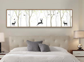 抽象树林小鹿装饰画床头画图片设计素材 高清psd模板下载 4.60MB 抽象装饰画大全 