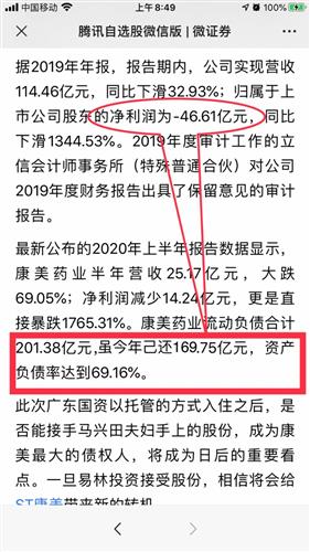 2019年易林药业 康美药业 营收超100亿 还债169亿,巧碰还债年,所以净