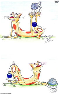 一部美国动画片,主角是一只连体的猫和狗,叫什么 