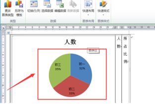 word中的图表如何显示百分比 