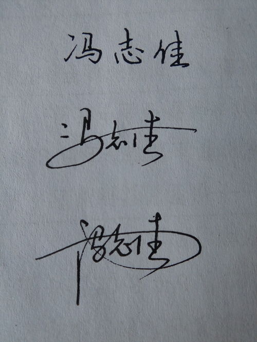 冯志佳这三个字怎么写好看 