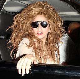 Lady Gaga新发型酷似金毛狮王 