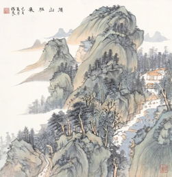 倘若把这些青绿山水除却色彩,依然是不错的水墨山水画