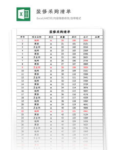 图片免费下载 采购清单表格模板素材 采购清单表格模板模板 千图网 