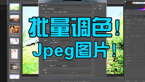 快速批量处理调色jpeg jpg格式图片