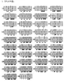 常见的吉他弹唱节奏型汇总