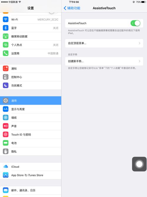 mini ipad 怎么设置屏幕上的悬浮钮 