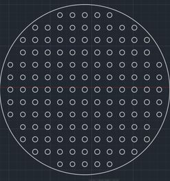 在cad里面画一个大圆,然后在里面均匀分布若干小圆,怎么弄 