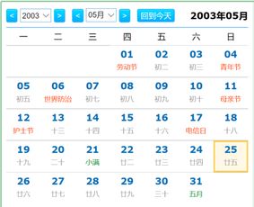 2003年农历4.30出生的,2019年什么时候生日