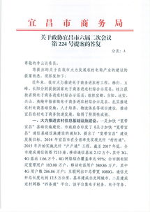 关于在我市大力发展农村电商产业的建议 提案的答复