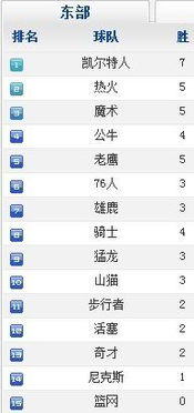 今日nba最新排名表图片