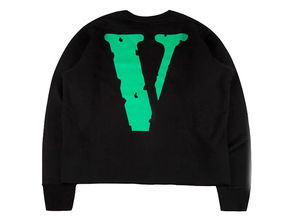 VLONE 胸前大LOGO 绿V 下摆破坏无帽卫衣外套