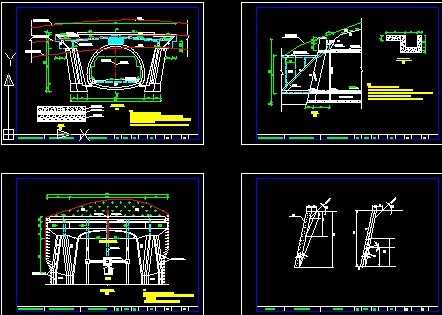 毕业设计 隧道翼墙式洞门设计图纸免费下载 毕业设计 
