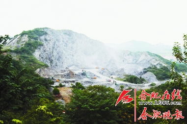 巢湖楚歌岭遭石矿围困 这边开采那边修复 