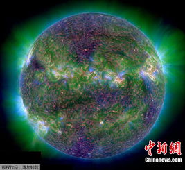 NASA发布太阳内部图 颜色诡谲多变 