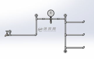 创意水管层架模型设计图