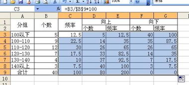 请问如何用excel制作频数分布表