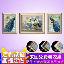 怎么把钻石画装进相框(钻石画自己怎么装框)