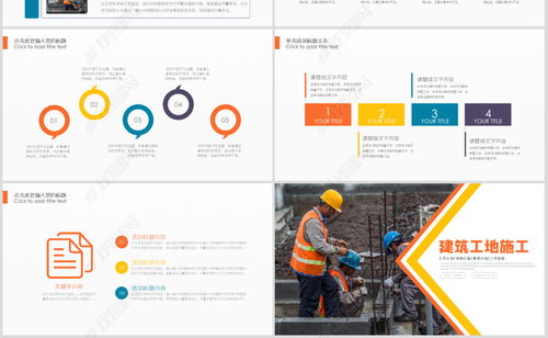建筑工地安全施工建筑设计PPT模板PPT下载 