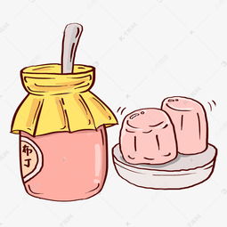 美味的粉色布丁插画素材图片免费下载 千库网 