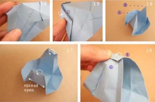 纸篮子的折纸步骤 纸篮子折纸教程