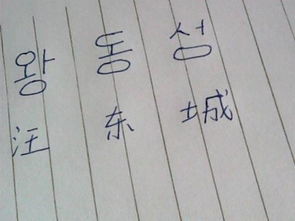 汪东城的韩语名字怎么写,请帮忙写在纸上 