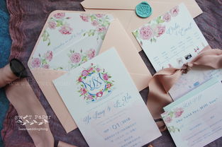 Sweetweddingthing 美式手绘水彩邀请函 婚礼请柬案例 Sweetweddingthing作品 喜结网 