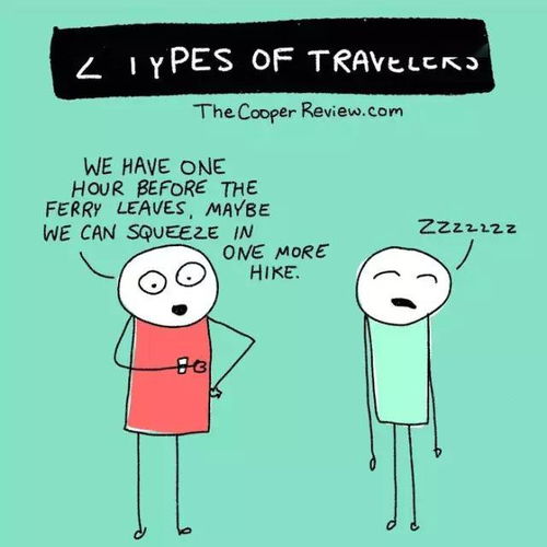 英文萌漫画 两种类型的旅行者,你属于哪种