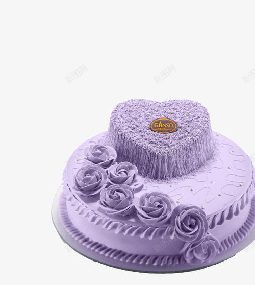 紫色唯美生日蛋糕 平面电商 创意素材 生日蛋糕素材 