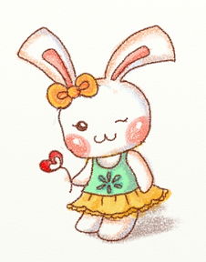 以前画的,一个小兔子的人物设计哦