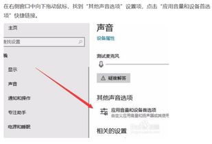 win10设置里没有应用音量和设置首选项