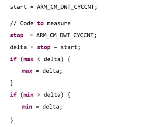 如何测量ARM Cortex M MCU代码的执行时间 