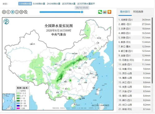 请问可以查看全国降水量排名，气温排名的手机应用有哪个？急求！