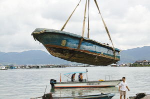 浙江宁波象山用百艘 三无船 筑底 建成浙江最大人工鱼礁群 图