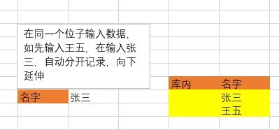 Excel,如何在一格内输入数据 自动整理收集 成库 