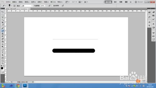 Photoshop cs 5中如何使用铅笔工具画一条直线 