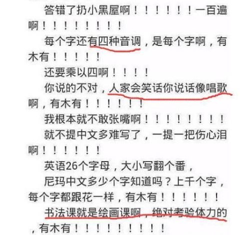 汉语多难学 外国学生发 长篇小作文 吐槽,看来没有想象中容易