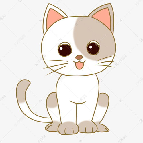 可爱卡通小猫手绘插画素材图片免费下载 千库网 