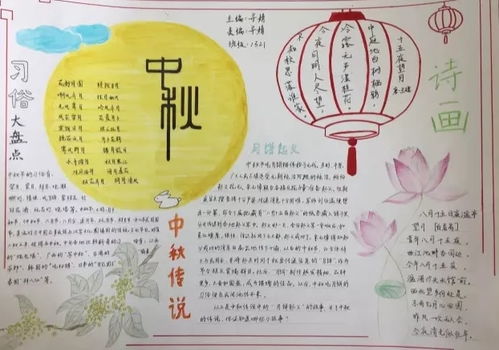关于中秋节的手抄报和中秋节的诗句