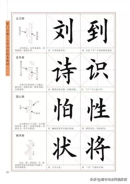 毛笔楷书入门字帖教程