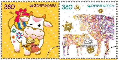 世界真奇妙 共赏世界牛年生肖邮票