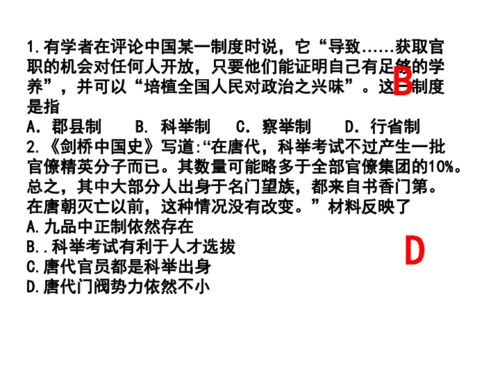 2013高考历史二轮复习专题 中国通史复习 魏晋隋唐史