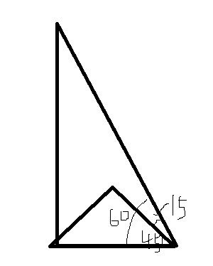 用一幅三角尺画出60度和15度的角,怎么做 