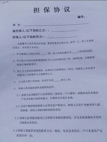 今天去面试了出纳,同意过了清明节去上班,但要签下面的担保协议,让担保人签字还要户口本和身份证的原件 