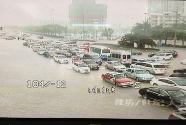 上海遭暴雨侵袭 多条道路积水严重 