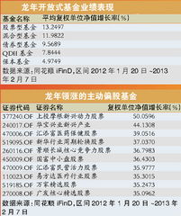 基金经理高仓位持股过节 部分股基龙年大赚逾30 