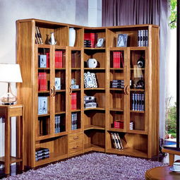 虎斑木实木框架书柜 组合书柜书架书橱书柜 中式家具 二门书柜 