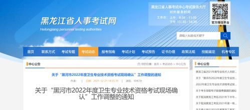 2020年黑龙江卫生专业技术资格考试报名时间及报名入口 