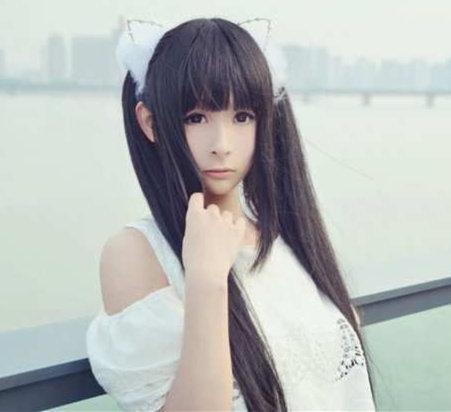 青春美少女 二次元 cosplay 可爱白丝双马尾小萝莉 