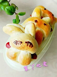 小兔子面包怎么做好吃 小兔子面包图解做法与图片 菜谱 好豆 